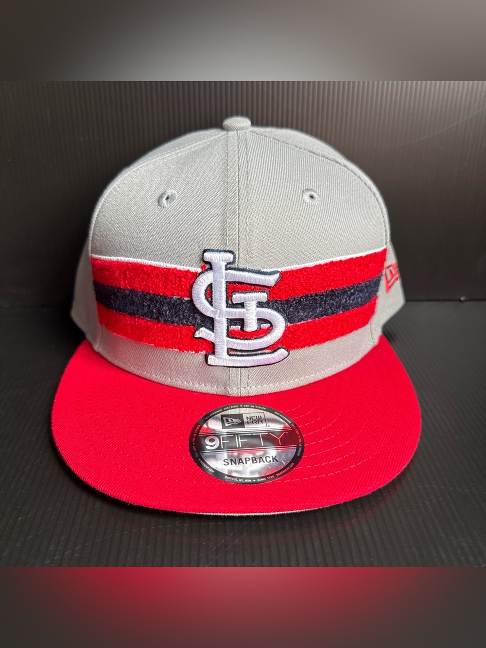 NWT New Era St.Louis Cardinals Gray Red Band 9FIFTY Snapback Adjustable Hat Cap